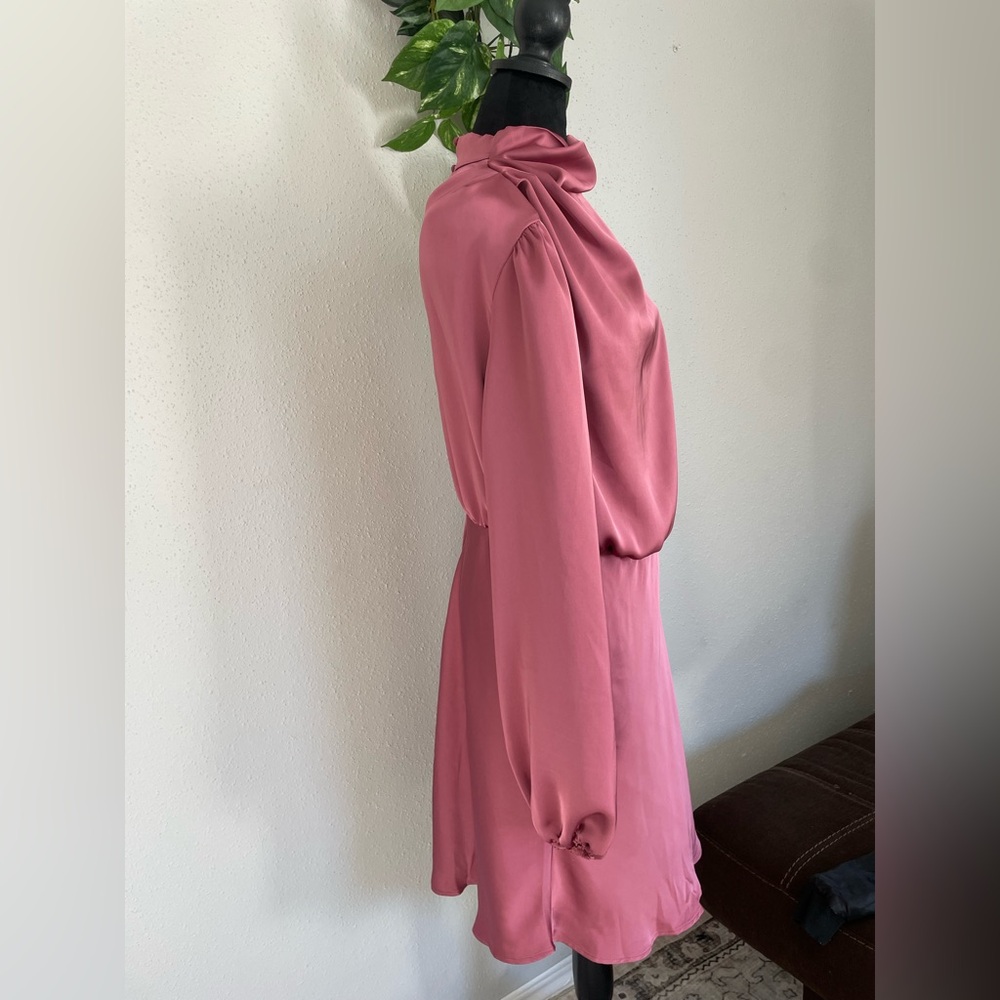 KOU NAI Elegant Long Sleeve Mauve Dress size XL - Picture 5 of 12